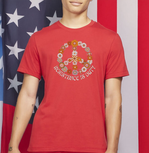 Floral Peace Sign Anti-Trump Shirt