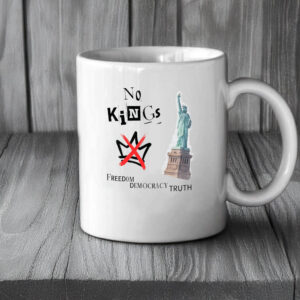 Freedom, Democracy, Truth – Liberty Collage Art Design-No Kings Mug