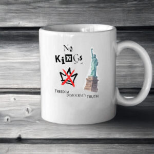 Freedom, Democracy, Truth – Liberty Collage Art Design-No Kings Mug