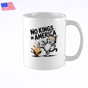 Funny Anti-Authoritarian Coffee Cup, No Kings in America Mug