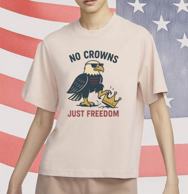 Funny Anti-Monarchy Political Meme Tee, Bald Eagle Protest T-Shirt