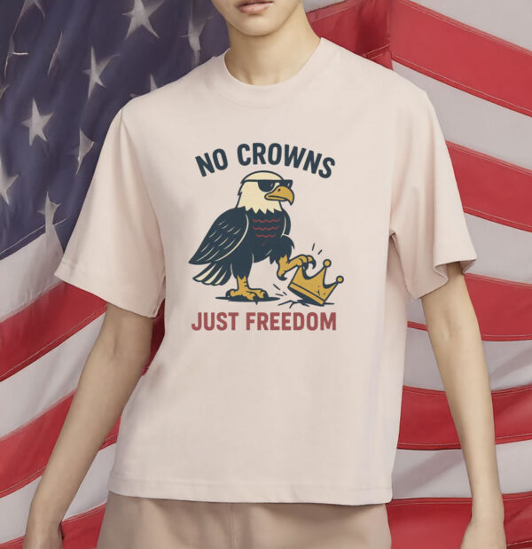 Funny Anti-Monarchy Political Meme Tee, Bald Eagle Protest T-Shirt