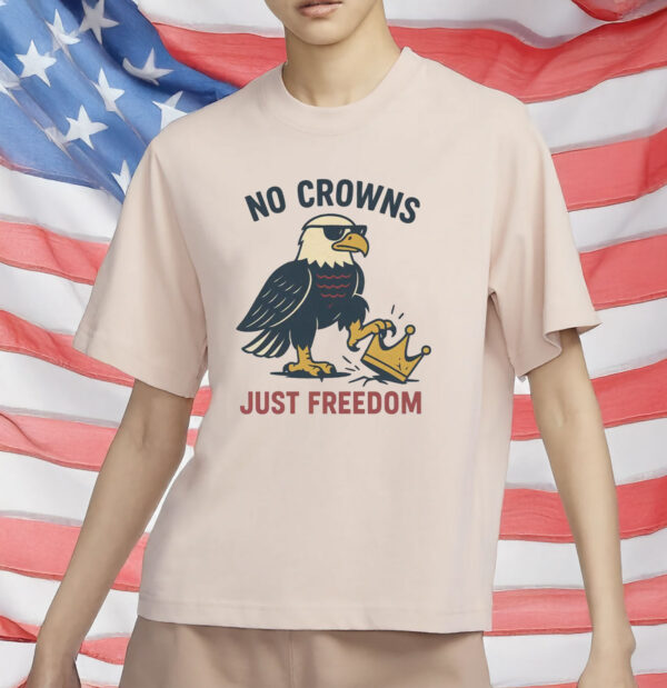Funny Anti-Monarchy Political Meme Tee, Bald Eagle Protest T-Shirt