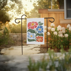 Funny Floral Anti-Trump Yard Decor, Let's Go Taco Garden Flag