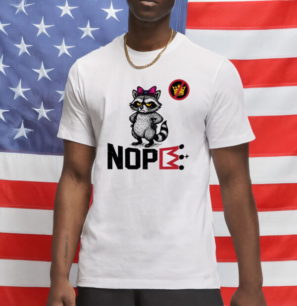 Funny Political Protest Tee, No Kings in America Raccoon Shirt
