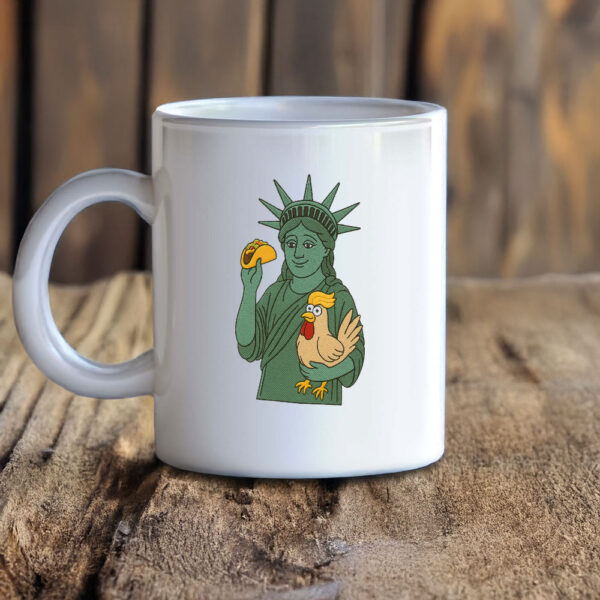 Funny Statue of Liberty Taco Chicken Mug