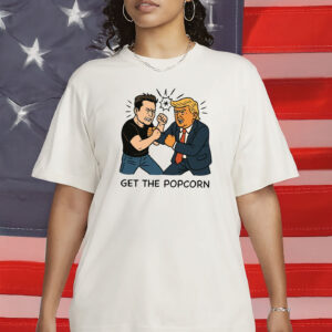 Funny Trump vs. Elon Musk Tee, Celebrity Clash Cartoon Shirt