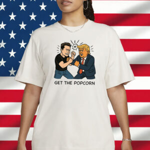 Funny Trump vs. Elon Musk Tee, Celebrity Clash Cartoon Shirt