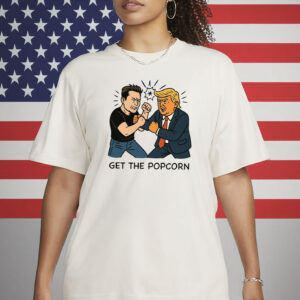Funny Trump vs. Elon Musk Tee, Celebrity Clash Cartoon Shirt
