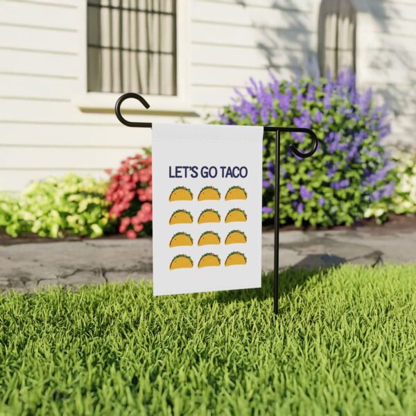 Garden Flag, Let's Go Taco Anti Trump Banner, Protest Flag