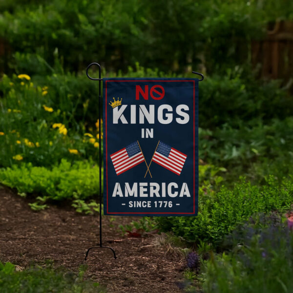 NO KINGS Garden Flag – Anti-Authoritarian Protest Flag