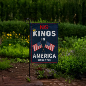 NO KINGS Garden Flag – Anti-Authoritarian Protest Flag