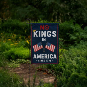 NO KINGS Garden Flag – Anti-Authoritarian Protest Flag