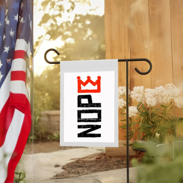 NOPE Crown Flag – Minimalist Anti-King Protest Flag