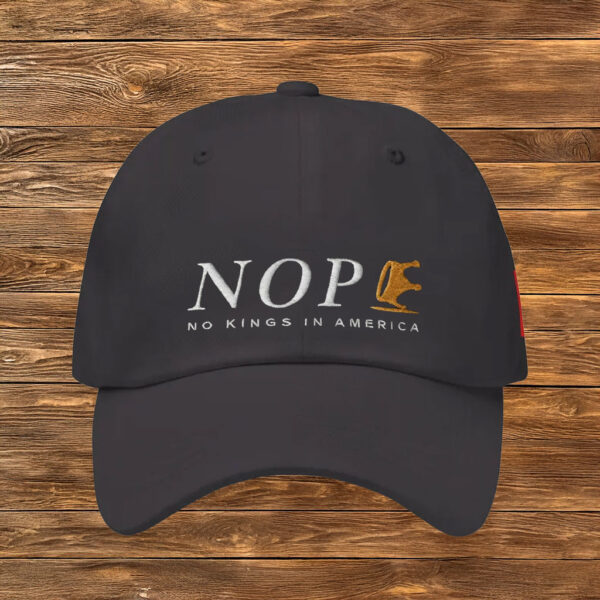 NOPE Embroidered Hat – No Kings in America Protest Cap, Anti-Monarchy Statement Hat