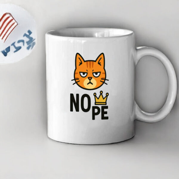 NOPE-No Kings in America Cat Mug