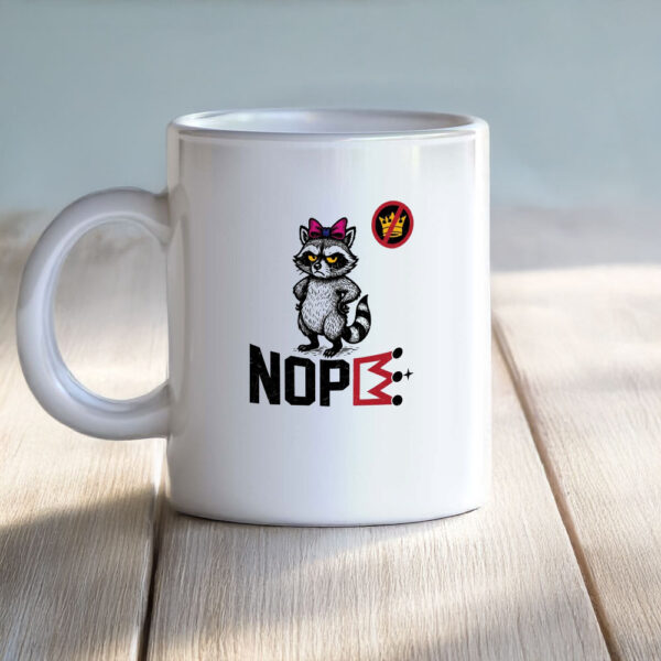 NOPE Raccoon Mug, Anti-King Protest Mug