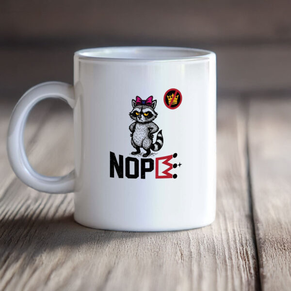 NOPE Raccoon Mug, Anti-King Protest Mug