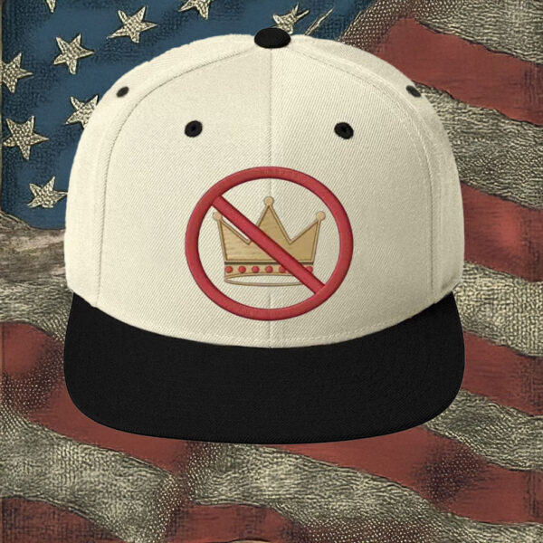 No Crown Embroidered Hat – Anti-Monarchy Protest Cap, Democracy Statement Hat