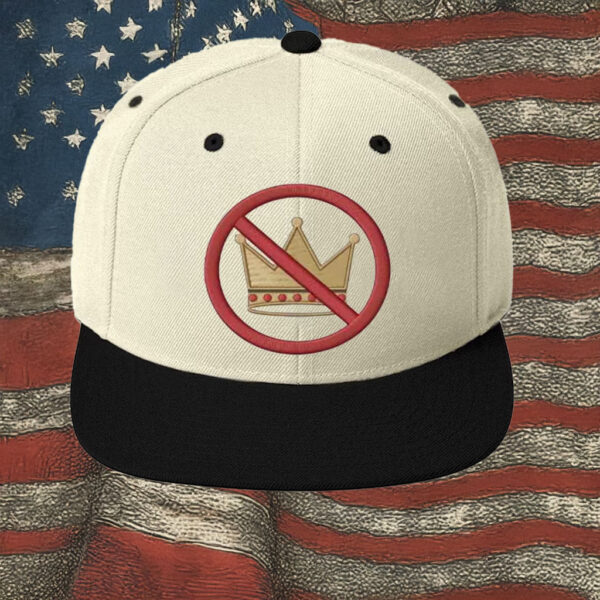 No Crown Embroidered Hat – Anti-Monarchy Protest Cap, Democracy Statement Hat