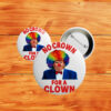 No Crown for a Clown Pin – Anti‑Trump No Kings in America Protest Button