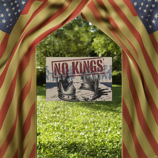 No Kings Activist Gift, Resist Fascism Yard Sign