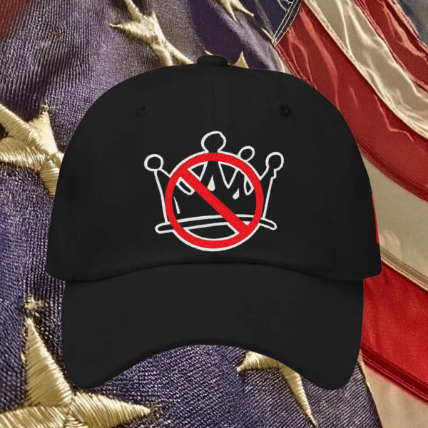 No Kings Crown Embroidered Hat, Anti Monarchy Hat