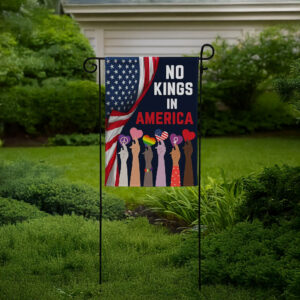 No Kings Garden Flag – Anti-Authoritarian Patriotic Yard Flag