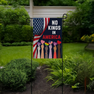 No Kings Garden Flag – Anti-Authoritarian Patriotic Yard Flag