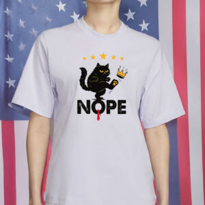 No Kings In America Black Cat Shirt, Funny Political Meme T-Shirt
