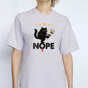 No Kings In America Black Cat Shirt, Funny Political Meme T-Shirt