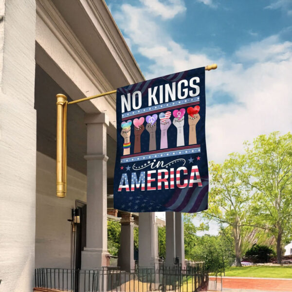 No Kings In America Garden Flag – Anti-MAGA Protest Flag