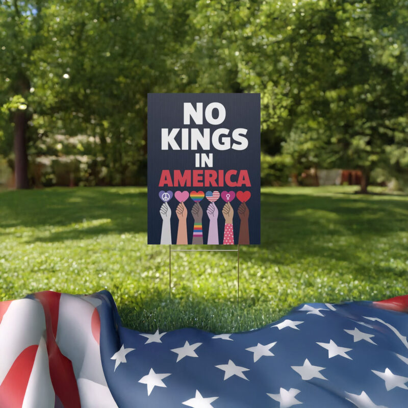 No Kings In America Since 1776 Protest Sign
