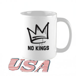 No Kings Mug - Graffiti Drip Crown Coffee Cup