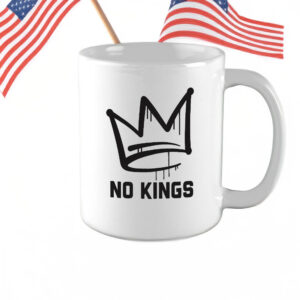 No Kings Mug - Graffiti Drip Crown Coffee Cup