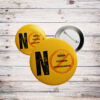 No Kings No Closets No Compliance Button – Yellow LGBTQ+ Protest Pin