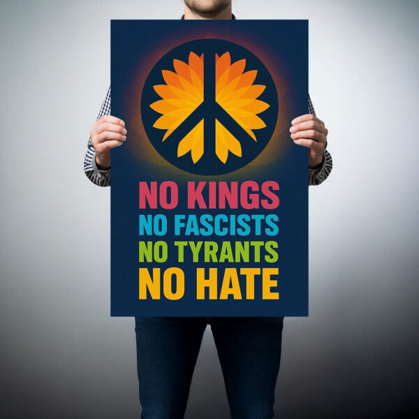 No Kings No Fascists No Tyrants No Hate Poster