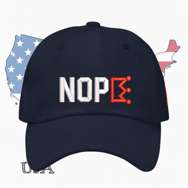 No Kings Political Protest Cap, Anti-Authoritarian Statement, NOPE Crown Embroidery Hat