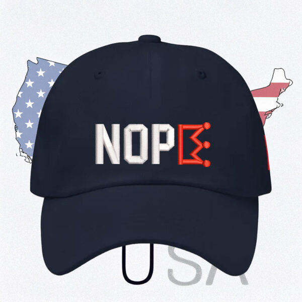 No Kings Political Protest Cap, Anti-Authoritarian Statement, NOPE Crown Embroidery Hat