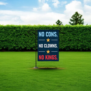 No Kings Protest Yard Flag – Anti-Fascist Outdoor Statement Flag