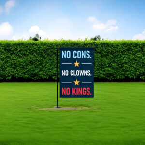 No Kings Protest Yard Flag – Anti-Fascist Outdoor Statement Flag