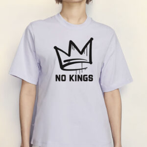 No Kings Shirt - Graffiti Crown Protest Tee - Anti Monarchy Pro Democracy T-Shirt