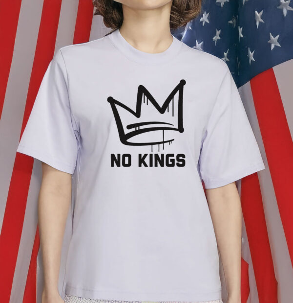 No Kings Shirt - Graffiti Crown Protest Tee - Anti Monarchy Pro Democracy T-Shirt