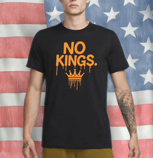 No Kings Shirt - Graffiti Drip Crown Protest Tee - Anti Monarchy Street Art T-Shirt