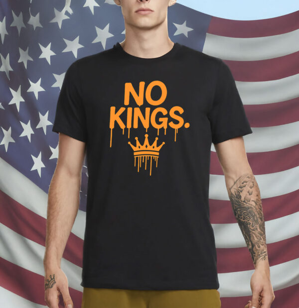 No Kings Shirt - Graffiti Drip Crown Protest Tee - Anti Monarchy Street Art T-Shirt
