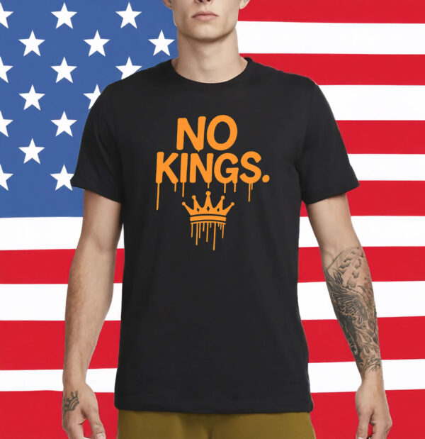 No Kings Shirt - Graffiti Drip Crown Protest Tee - Anti Monarchy Street Art T-Shirt