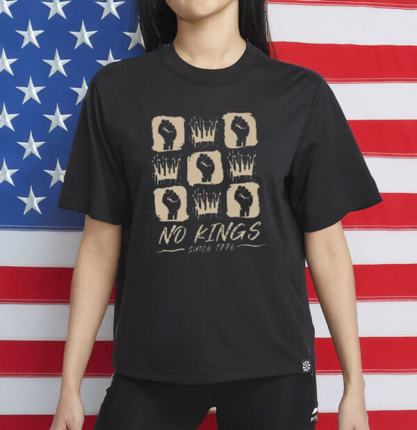 No Kings Since 1776 Graffiti Tee, Patriotic Protest Shirt