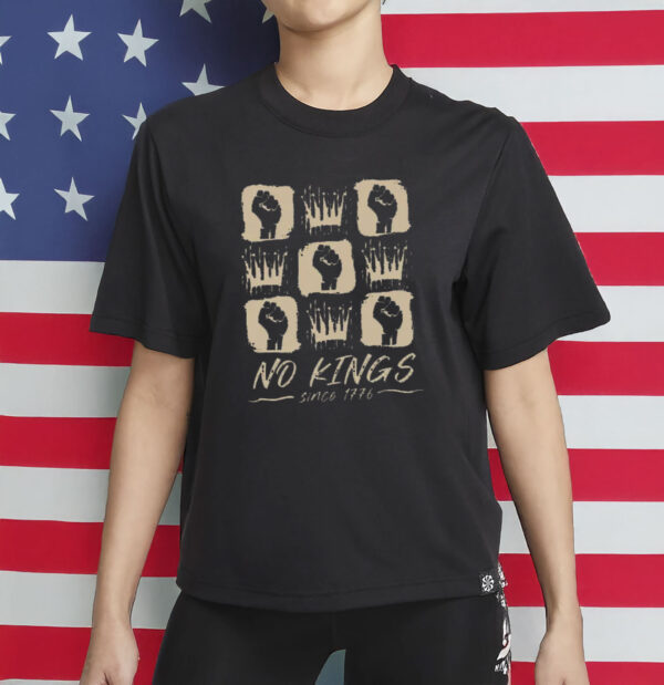 No Kings Since 1776 Graffiti Tee, Patriotic Protest Shirt
