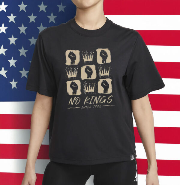 No Kings Since 1776 Graffiti Tee, Patriotic Protest Shirt