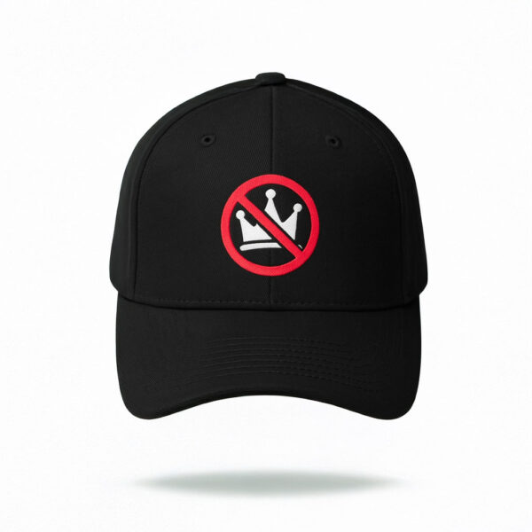 No Kings Symbol Embroidered Hat, Minimalist Political Statement Hat
